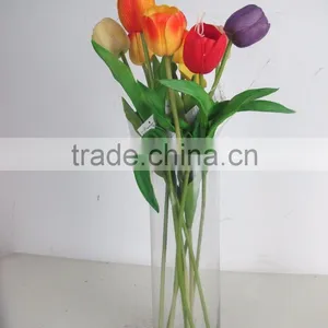 Factory Made 60cm Lengh Single Colorful Fake Plastic Flower Good Quality for Interior Decoration thumbnail-1