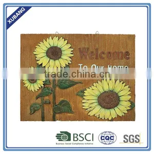 Rectangle Sunflower Poly Resin WALL DECOR thumbnail-1