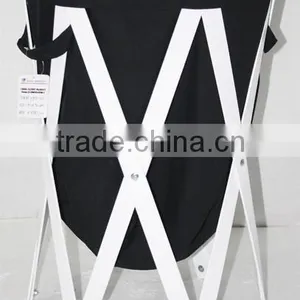 Bedroom Black Folding Laundry Basket With Handle thumbnail-1