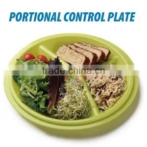 3-compartment Meal Prep Plastic Microwave Portion Control Plates Section Divided Dish With Air Vented Lids thumbnail-4