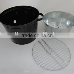 Hot Sell Garden BBQ Bucket Portable Charcoal Grill Metal Barbecue Set thumbnail-1