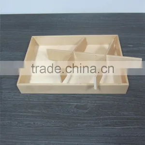 Divided Solid Wood Tea Box Handmade Wooden Box thumbnail-2