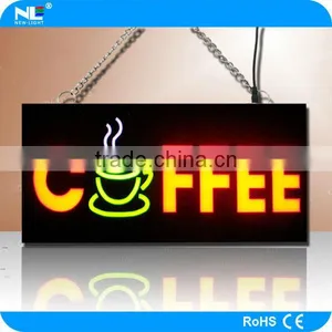 Semi-outdoor Color Changing LED Resin Sign Environmental-friendly LED Open Sign Acrylic Panel LED Display Sign thumbnail-3