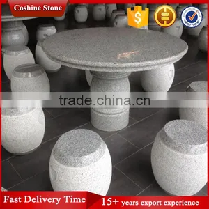Cheap Outdoor Garden Furniture Stone Table and Chair thumbnail-1