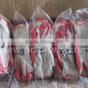 DDSAFETY Hot Sale In 2016 Red Latex Coated Glove With T/C Knitted Liner thumbnail-5