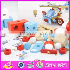DIY 28PCS Wooden Screw Airplane Toys for Kids,Wooden Toy Screw Nut Combination for Children W03C018 thumbnail-6