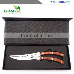 Manufacturers Selling Chicken Bone Cut Wooden Kitchen Scissors High-end Gift Box thumbnail-2