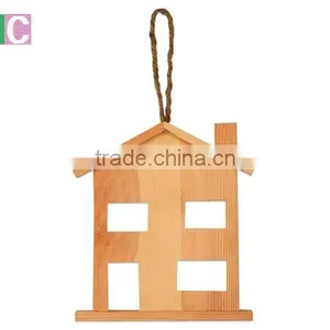 Customized House Sharped Wooden Key Chains thumbnail-1