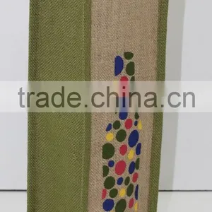 Jute Wine Bag/ One Bottle Wine Carry Bag Jute/ Eco-friendly Wine Tote thumbnail-5