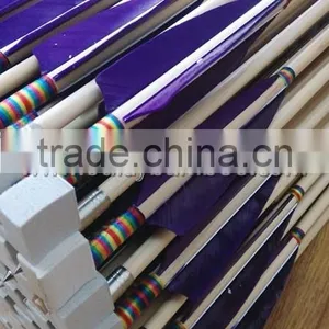 7.5mm~9mm Hunting Use Rainbow Type Cedar Purple Fletched Arrows For Archers thumbnail-5