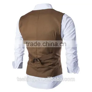 Korean Slim Single-breasted Vest Black Suit Vest Waistcoat thumbnail-6