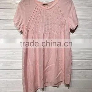 GZY Stock Short Sleeve Goog Quality Cotton Blouse Neck Design thumbnail-5