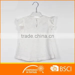 Bowknots A Shape Baby Ruffle Short Sleeve Outfit White Dress thumbnail-2