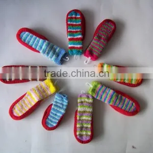 Strip Women Chenille Socks With Non Slip Dots Fuzzy Socks thumbnail-4