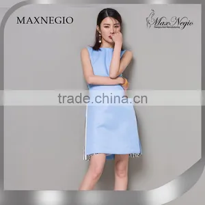2017 New Fashion Elegant Ladies Casual Midi Dress Plus Size Women Dresses Summer thumbnail-1