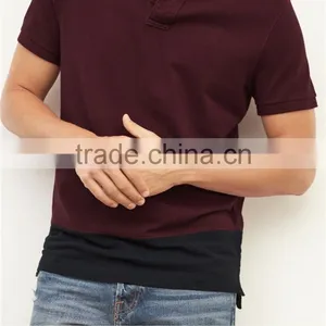 Fashion Mens Two Color Pique Polo Shirt Men's Cotton Polo Shirts thumbnail-3