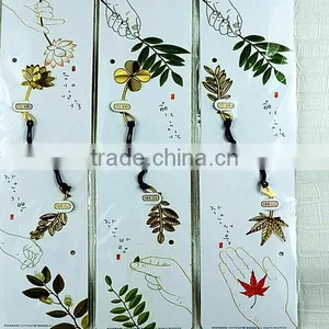 High End Hollow Leaf Shape Metal Bookmark Women Loved Style Gold Metal Bookmark Tags for Her Gifts 2016 thumbnail-4