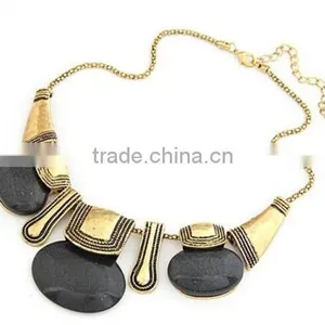 Zm33435a Fashion Bohemian Women Turquoise Gold Plated Statement Necklace Jewelry thumbnail-6