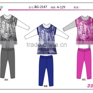 Girl's Knit Sports Set Double Sleeve Wholesale Lot thumbnail-2