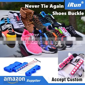 Easy No Shoelaces Closures - Magnetic Shoe Buckles Shoe Lacing System Factory - No Tie Shoelace Closure Buckles - 10 Colors thumbnail-1