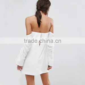 2017 Sexy Off-shoulder Short Dress, Women Long Sleeve Dress thumbnail-2