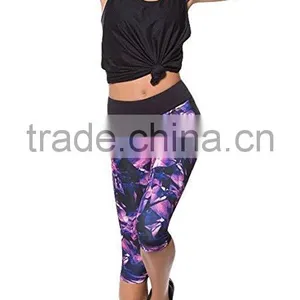 Custom Design Heat Transferred Printing Women Wearing Tight Leggings Joggers Pants Yoga Wear thumbnail-2
