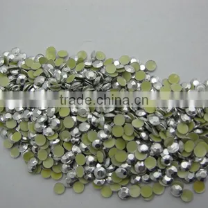 Silver 6mm China Quality Aluminum Rhinestud Hot Fix Octagon thumbnail-1