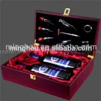 Luxury Wooden Double Bottle Wine Box With High Quality Corkscrews Accessories MH-WB-15025 thumbnail-1