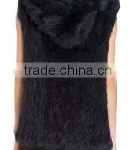 YR253 Lots of Color Rabbit Fur Gilet/Fashion Women Fur Waistcoat Vest thumbnail-4