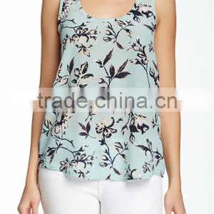 New Arrival Designer Casual Floral Tight Silk Tank Top thumbnail-2