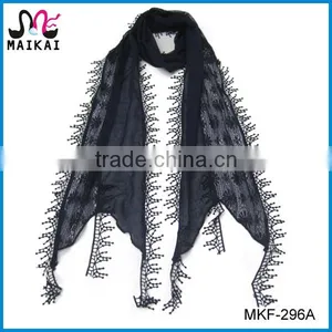 High Quality Women's Beautiful Lace Fashion Scarf Exporter thumbnail-1