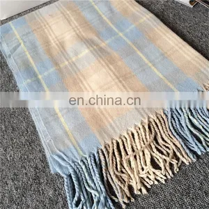 New Autumn And Winter Cashmere Scarf Magic Color Plaid Print Scarf thumbnail-2