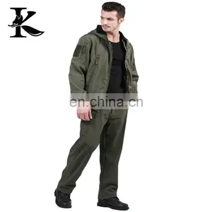 Breathable Softshell Jacket Camouflage Waterproof Pants Camo Suit thumbnail-4