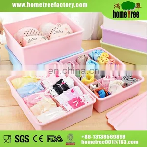 15 Dividers Fashion Colorful Underwear Storage Box Socks Storage Boxes With Lid thumbnail-3
