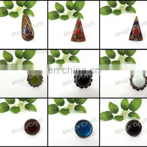 Vintage Afghan Kuchi Tribal Ring - Vintage Boho Ring- Vintage Afghan Jewelry thumbnail-1