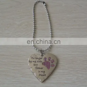 Shiny Heart Shaped Engraved Jewelry Bracelet With Ball Chain thumbnail-1