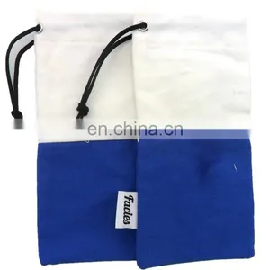 Custom Personalized Sunglasses Sleeve Sunglasses Cover Two Tone Cotton Jute Felt Microfiber Sunglasses Pouch thumbnail-1