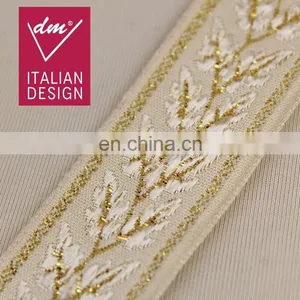 Elegant Gold Metallic Yarn Ribbon for Garment RB0382 thumbnail-2