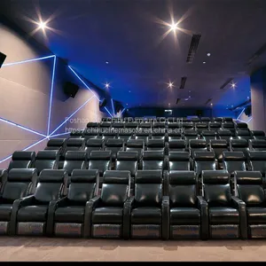 High End Black Leather Power Recliner Home Theater Sofa thumbnail-1