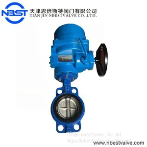 Water Media Low Pressure Butterfly Valves With Electric Actuator D971X-10 thumbnail-1