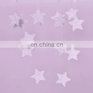1set Paper Star Banner Garlands 2M Birthday String Chain Banner Ornaments Curtain Wedding Party Room Decor Supplies thumbnail-3