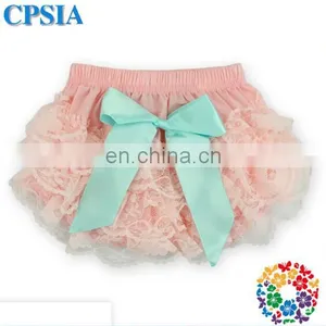 Wholesale Baby Ruffled Bloomers Lace Baby Girl Bloomers,solid Color Baby Diaper Cover thumbnail-1