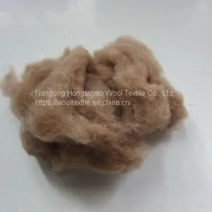 Brown Color Good Wear Resistance Pure Alpaca Wool Fiber Raw Camel Hair thumbnail-3