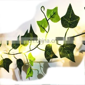 2020 Hot Sale Battery Operated Spring Hanging Fairy Night Decor Led Leaf String Light Waterproof Outdoor Garden Decoration thumbnail-1