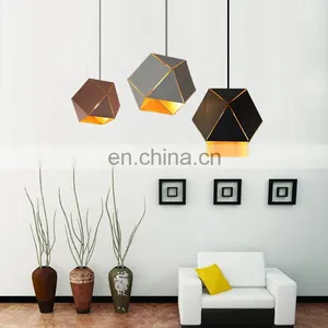 Popular Design Black White Square Hanging Lights Led Modern Fancy Pendant Light thumbnail-1