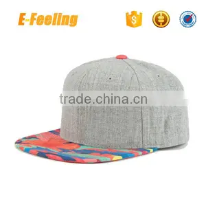 Fashion Flat Bill Snapback Cap Print Brim Snapback Hat thumbnail-1