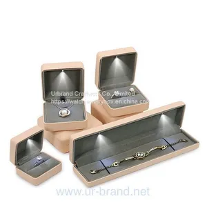 Custom Romantic Luxury Led Engagement Ring Box,Proposal Ring Box With Light thumbnail-1