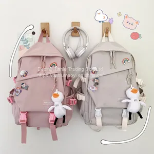 Schoolbag Female Korean High School Students Backpack Female Japanese Large Capacity Nylon Leisure Backpack Trend thumbnail-1
