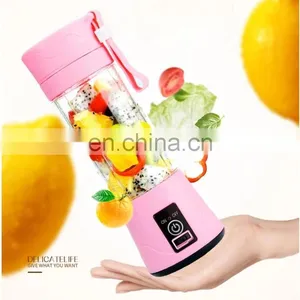 Portable Juicer Cup Personal Blender Electric USB Rechargeable Fruit Juicer Blender Smoothies Shakes Mini Travel Plastic Bottle thumbnail-5