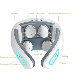 2020 Hot Selling Best Rechargeable Wireless Electric Pain Relief Neck Massager thumbnail-1